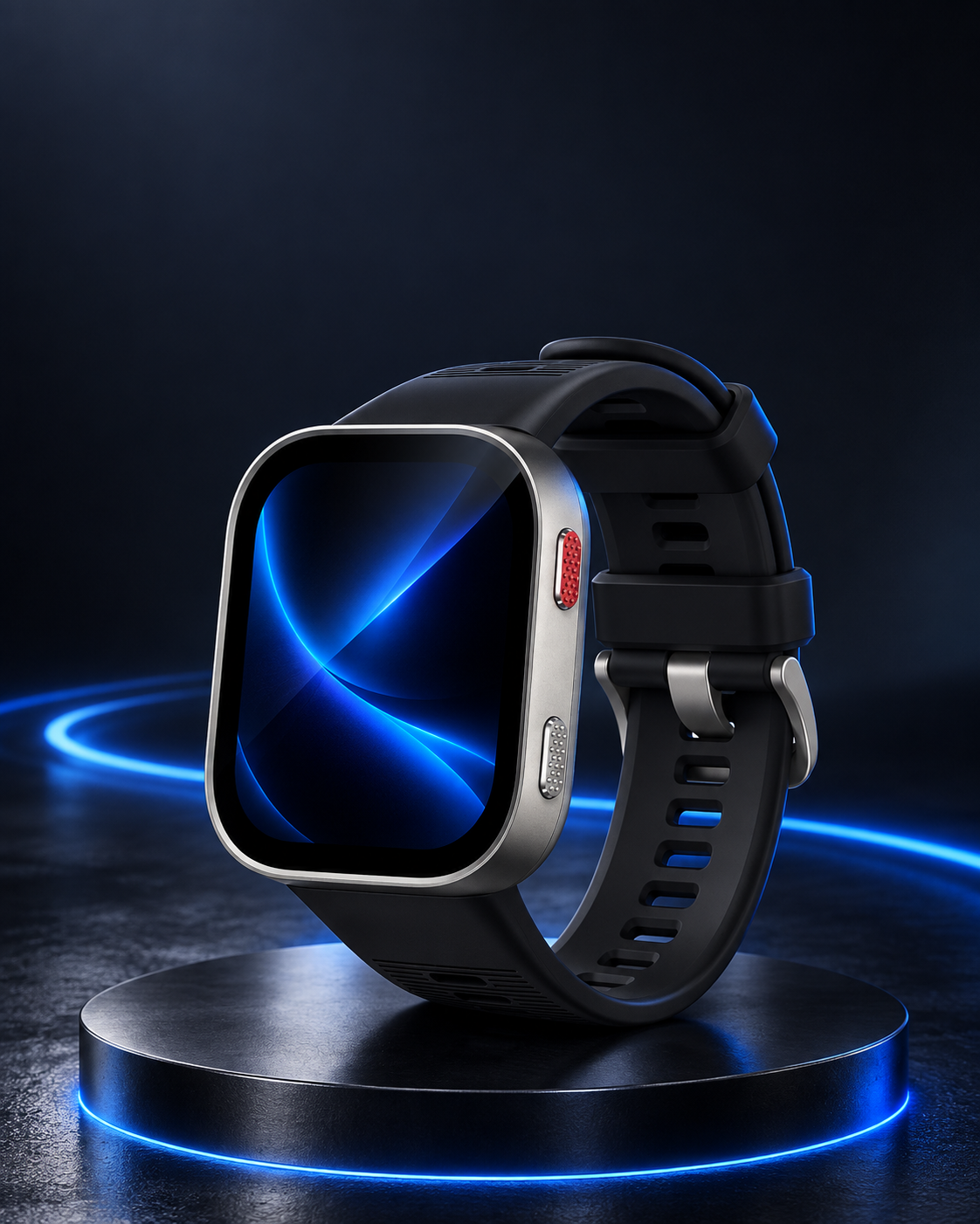 Amazfit Bip Max preto em cenário Modern Tech